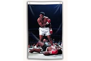ROVOZAR HLXFF3 Motivierendes Workout-Banner Muhammad Ali, 90 x 152 cm, Boxen, Heim-Gym-Flagge, Wandbehang, Tapisserie, Bodybuilding, Heimdekoration, Tapete, lustige Flagge für Studentenwohnheim
