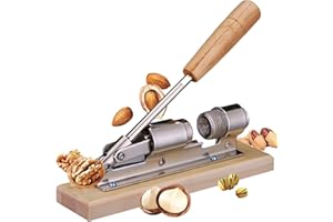 TONIJAWES Casse-noix vintage naturel, clip en noix de ménage économise du travail, peut couper les noix/noix/châtaignes, casse-noix
