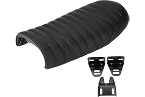 KIMISS Siodło motocyklowe PU Leather, płaskie, styl Cafe Racer - for CG125, GN, CB400SS