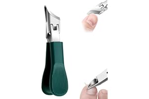 EKUKEON Schräge Nagelknipser Fußnägel, Breiter Nagelknipser aus Edelstahl mit Schrägschneide, Präziser Fußnagelknipser für dicke Nägel, Rutschfester Griff, Anti-Spritz Design