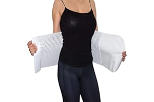 BODYPERFECT Faja abdominal postoperatoria unisex de contención postparto operación alivio del dolor de espalda cierre ajustable H 28 (M, Blanco)