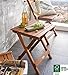 Produktbild SAM® Akazie-Holz Beistelltisch, FSC® 100% zertifiziert, Serviertisch mit mehrfach geschliffener Oberfläche, massives Hartholz, zusammenklappbarer Ständer, ideal für Balkon, Terrasse und Garten