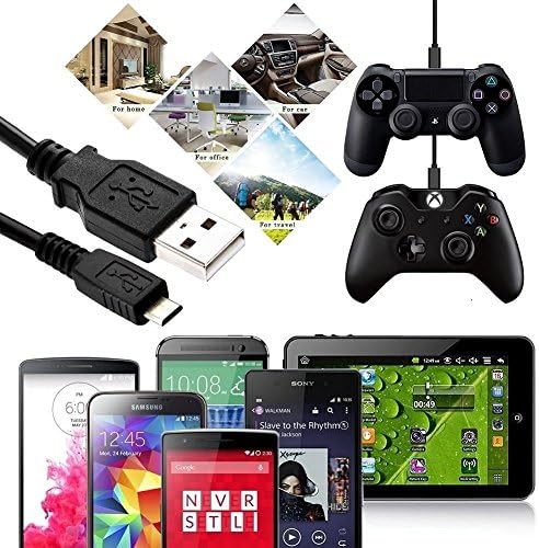 Extended Micro USB Charging Cable for Xbox One Controllers (1.8M, BLACK)