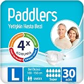 Paddlers Yetişkin Hasta Bantlı Bez Large 30 Adet &ndash; Sızdırmaz, Y&uuml;ksek Emici