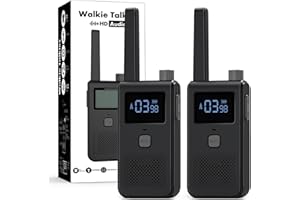 Walkie Talkies for Adults Long Range, HAKPNEW 2 Way Radio 2 Pack with 8 Channels, LED Flashlight, VOX Function for Outdoor Hiking Camping Climbing – Black
