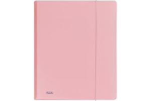 Favorit 400116603 Cartella 3 Lembi con Elastico P@STEL Formato Interno 24X33 cm Dorso 0-1, Cipria pastello