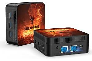 DREAMFYRE Mini PC 8Go LPDDR4 256Go M.2 SSD, Mini Ordinateur de Bureau Alder Lake-Ν95 (jusqu'à 3,4 GHz), 4K@60HZ Triple Screen Display/WiFf 5/RJ45 Gigabit Ethernet/Bluetooth 5.0/VESA pour Bureau