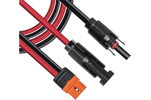 ZkeeShop Cavo di ricarica solare spina solare a XT60i Adattatore,XT60i-F Connettore solare Collegamento dei pannelli solari 12AWG Cavo per Generatore Solare, Centrali Elettriche Portatili, (3M)