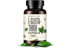‎BRAINEFFECT L-Glutathion Kapseln - 100 Tagesvorrat - Ausgewogene Dosis - Hoher Bioverfügbarkeit - Ohne Zusatzstoffe - Deutsche Produktion