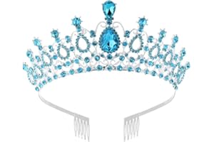 DECENTRALAND Crystal Rhinestones Wedding Tiara with Comb for Bridal Wedding Princess Queen Coronation Birthday Party Silver Crown Girl and Women Carnival Party Holiday Celebration for Adults