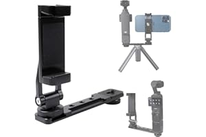 Leenconghui Aluminium Alloy Phone Holder Mount for DJI Pocket 3, Cell Phone Holder Tripod Adapter Phone Clip Expansion Accessories with 1/4" Thread Hole for DJI Osmo Pocket 3