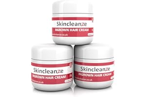 SKINCLEANZE BY JANCREE Skincleanze Ingrown Hair Cream, for Prevention and Treatment of Razor Bumps and Razor Burn, Ideal for Men and Women, Use on Face, Legs, Underarm and Bikini Line - Paraben Free, 50g (Pack of 3)