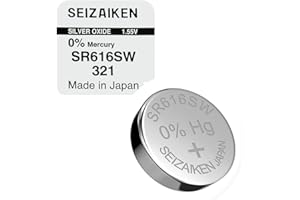 Batería para reloj Seizaiken 321 SR616SW 1,55 V, óxido de plata, fabricada en Japón, 1,5 V