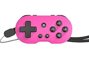 CRKD ATOM - Collectible Keychain Controller for Nintendo Switch, PC, Mac, Mobile and Smart TV (Hot Pink)