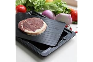 Meat Defrosting Tray,Thaw With Drip Tray - Quick Defrosting Tray for Freezing Food Thawing, Quickly Defrost And Thaw Meat And Food Jildouf