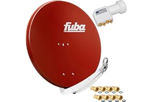 HB-DIGITAL 'FUBA 4 partecipanti digitale impianto satellitare DAA + Sharp Quad LNB R8 "molto buono Serie 0,1dB FULL HDTV 4 K + 8 placcato oro connettore F