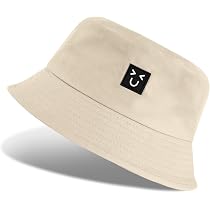 Hearda Fischerhüte Für Damen Sommer, Unisex Baumwolle Sonnenhut Wendbares Sommerhut Faltbar Anglerhut Für Outdoor, Reisen, Wandern, Camping, Einkaufen (M(56-58cm),Schachbrettgitter 1