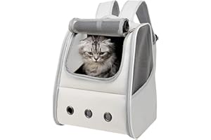 Tomtary Breathable Cat Carrier Backpack Pet Carrier for Small Dogs Multi-entrance Front Pack for Kitten Puppy Rucksack Carrying Airline Approved for Travel Hiking Camping Use Up to 16 Lbs