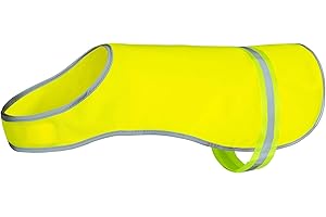 My Furry Friend Dog Safety Vest High Vis/Hi-Vis | Highly Reflective Lightweight Cotton Jacket | Keep Dog Safe, Visible From Cars, Cyclists, Hunting Accidents | 3 Sizes (S/M/L) | Large, Yellow