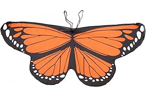 CISMARK Kinder Monarch Schmetterling Flügel Kostüm für Halloween Party One Size(3-16T)