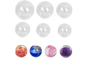 ACCFORE 6 stampi in resina a sfera grande in silicone,adatti per resina epossidica, stampi rotondi in silicone trasparente per sapone, candele, resina artistica, bomba da bagno(2,3,4,5,6,7 cm)