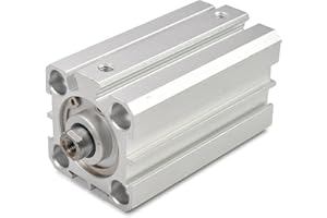 Othmro SDA25 x 50 Cylindres Pneumatiques Minces à Air Comprimé, Vérin Pneumatique Compact en Aluminium, Double Effet, Port PT3/8, pour Systèmes Pneumatiques et Hydrauliques, Alésage 25mm, Course 50mm