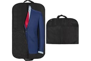 JTKREW funda protectora para traje, a prueba de polvo,Bolsa de ropa,bolsa de transporte para traje de transpirable,para traje,chaquetas y vestidos,funda de almacenamiento (60 x 100 cm)