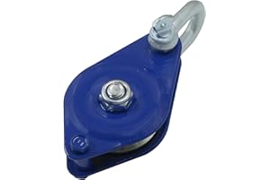 LEMGYIAMZ Bloque De Poleas ElevacióN CordóN - Polea Simple Cable Acero Inoxidable Dirigida Adecuado FáBricas Minas Agricultura EnergíA ConstruccióN Muelle Almacenamiento Carga Azul Capacidad 300kg