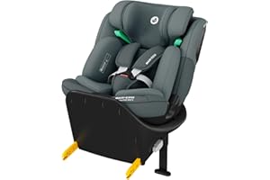 Maxi-Cosi Emerald 360 S i-Size, Silla coche bebé giratoria 360°multiedad, 0-12 años (40-150 cm), 360° FlexiSpin, 4 posiciones reclinación, Protección contra impactos laterales G-CELL, Tonal Graphite