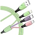 Multi Charging Cable 3.3FT, 1Pack 3 in 1 Multiple USB Charger Cable Universal Phone Charger Cord Adapter For Lightning/Type C/Micro USB Port, for iPhone 15 14/Samsung Galaxy/Pixel/Tablets and More