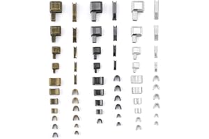 LINJINDE Set Riparazione Cerniera #3#5#8#10 4 Stile Rimovibile e combinabile Liberamente Parti terminali della Cerniera Ricambio sopra+sotto,per Abbigliamento,valigie,Borse.con Contenitore(24set 60accessori