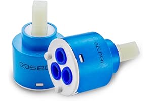 ROVOGO Replacement 40mm SEDAL Mixer Tap Cartridge (1 Piece) - Ceramic Disc Valve with Cartridge Base for Single Handle Kitchen/Bathroom/Basin/Shower Faucet