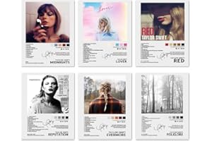 ABKIDE Taylor Posters 6Pcs, Swift Music Album Posters for Bedroom, Taylor Cover Poster Canvas Wall for Girl BedRoom Decor, 20x25cm Unframed