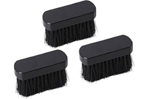 HOHOVYVY Lot de 3 brosses de cheminée, cheminée, foyer, cheminée, tête ronde avec poignée en bois, compagnon, brosse de nettoyage, brosse de rechange
