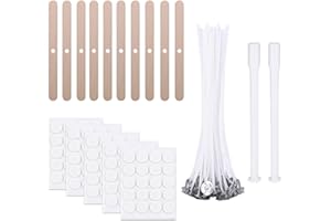 Scentoria 100 Stück Kerzendocht, Kerzendochte für Kerzen, Kerzen Docht Set, Kerzendocht Kaufen, Kerzendochte für Dicke Kerzen, Kerzen Selber Machen Set, Dochte für Kerzen Gießen, Candle Wick(15cm R)