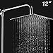 Produktbild Regendusche Duschkopf Einbauduschköpfe Kopfbrause Regenbrause Edelstahl mit Anti-Kalk-Düsen Duschkopf Wasserfall Regenduschkopf QinYun 30cm 12 Zoll- Quadratisch