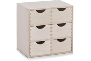 Zeller 13192 Schubladenelement, 6-er, Birke 28 x 20 x 28 cm, Sonstige