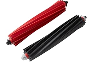 roborock Original Cepillo Principal, Reemplazo de Cepillo Principal Doble para Robot Aspirador S8 MaxV Ultra/ S8 MAX Ultra/Qrevo Master/Qrevo Slim, Accesorios para Cepillos Giratorios, Rojo + Negro