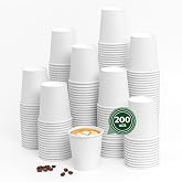Horeca Collection MAXI PRODUCTS - White Disposable Coffee Cups - Paper Cups - Disposable Catering Cups - Takeaway Coffee Cups