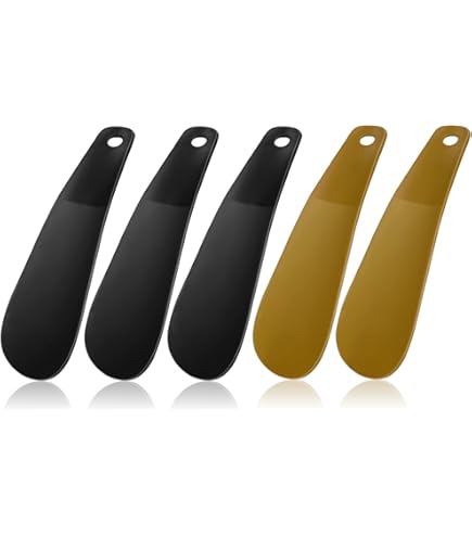 JEYORZY 4 stuks schoenlepel, mini-schoenlepel, plastic, schoenlepel, klein, kort, 16 cm, klein, schoenlepel, klein, mini-schoenlepel, reisschoenlepel voor mannen, vrouwen, kinderen (zwart
