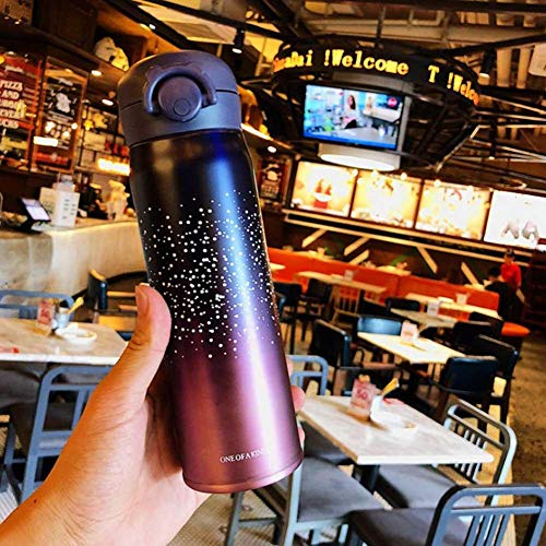 Preisvergleich Produktbild Edelstahl-Vakuum-Flasche, isolierte Wasserflasche, 500 ml, auslaufsicher, umweltfreundlich, Picknickflasche, Outdoor-Sport-Tasse, ideal als Sportflasche