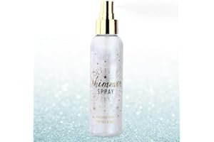 VOLLUCK Glitter Spray, di Lunga Durata Brillantini per Capelli Corpo Viso, Gitter Make up per Carnevale Halloween Natale 110 ML (Azzurro chiaro)