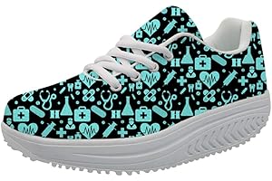 Showudesigns Travail infirmière Mode Compensées Basket Femmes Minceur Chaussures Sneaker