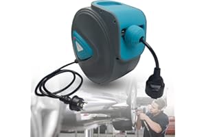 ACXIN Avvolgicavo automatico, 20 m, avvolgicavo con cavo, supporto da parete girevole a 180°, di alta qualità e durevole