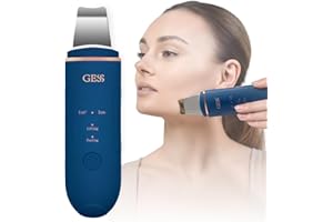 ‎GESS GESS SKY oczyszczacz porów twarzy, ultradźwiękowy peeling, jonoforeza, 4 tryby, przeciw trądzikowi, lifting, masażer ultradźwiękowy (niebieski)