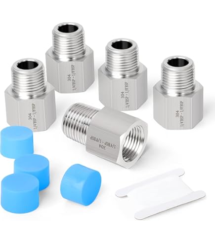 Riduzione Della Filettatura Da 3/8" BSP Maschio A 1/4" BSP Femmina - Foto 5