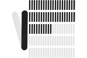 PENITUE 100pcs Protège-Casquettes Anti-Transpiration Jetables pour Casquettes de Baseball, 24x3,8cm pour Le Sport Fitness et Les Activités de Plein Air Chapeau Cowboy (50 Noirs, 50 Blancs)