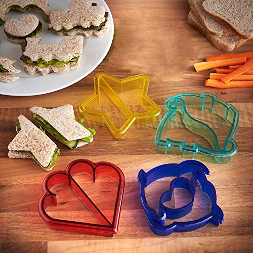iiniim 9 Stück Sandwich Form Cutter Toast Brot Cookie Sandwich-Ausstecher Form - 3
