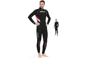 Cressi Castoro Man Monopiece Wetsuit - Traje de Buceo para Hombre, Disponible en Neopreno de 5 ó 7 mm