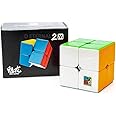 D ETERNAL Kid Moyu Mfjs Meilong Magnetic Cube 2X2X2 High Speed Stickerless Magic Puzzle Brainteaser Toy (2X2 Magnetic)